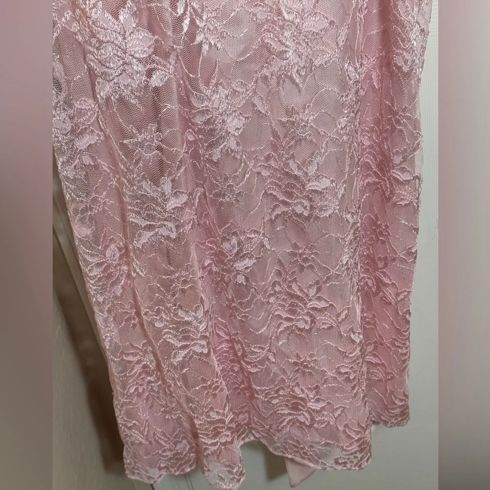 Roberta Bridal Pink Lace Prom Dress - Picture 5 of 11